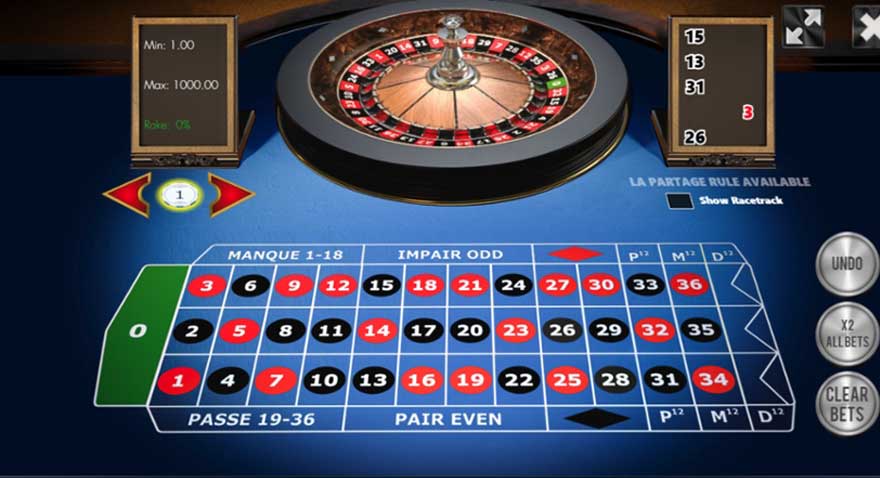Французская рулетка — стол и колесо с одним зеро